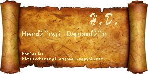Herényi Dagomér névjegykártya